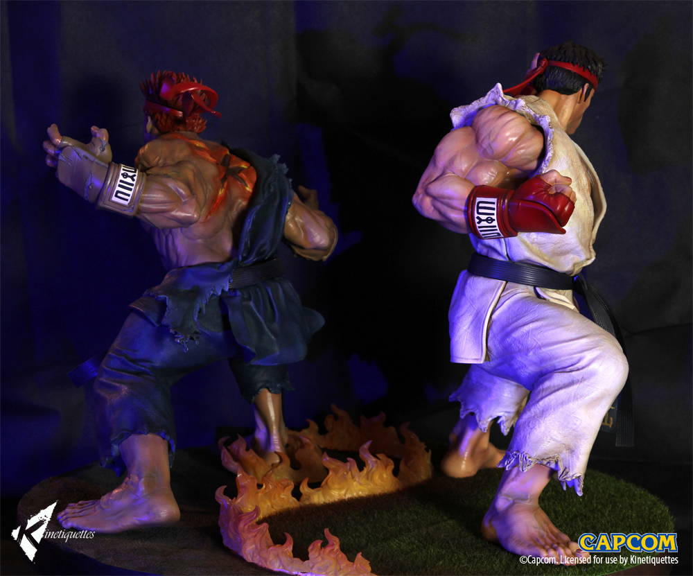Ryu & Evil Ryu Diorama