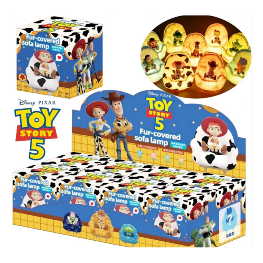 (Toy Story 5 Fur-Covered Sofa Lamp Blind Box Set) القطعه بسعر ١٠ دينار